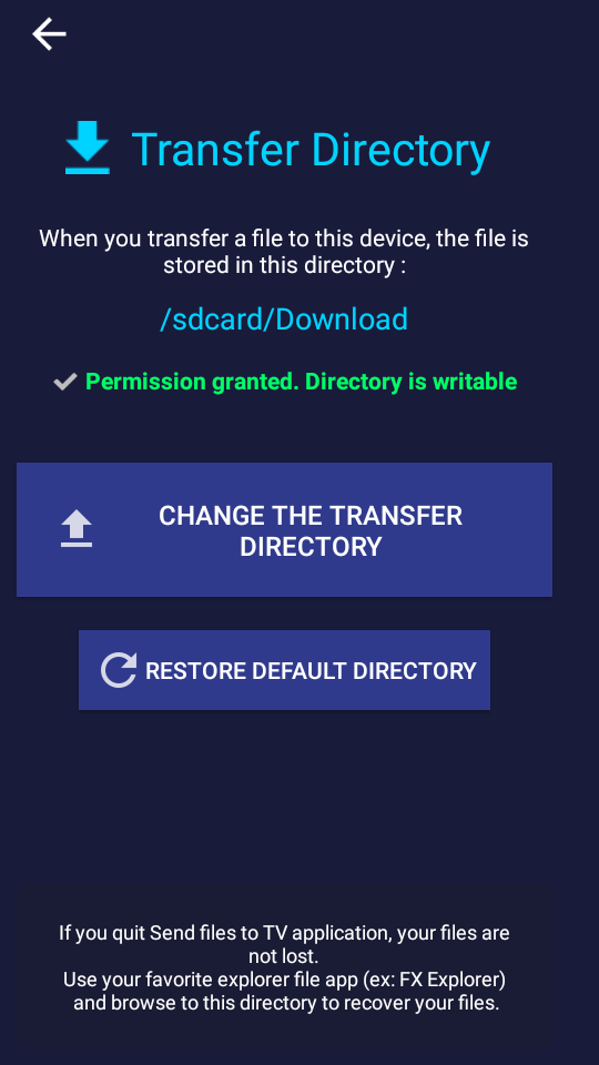 文件发送到电视Send Files To TV